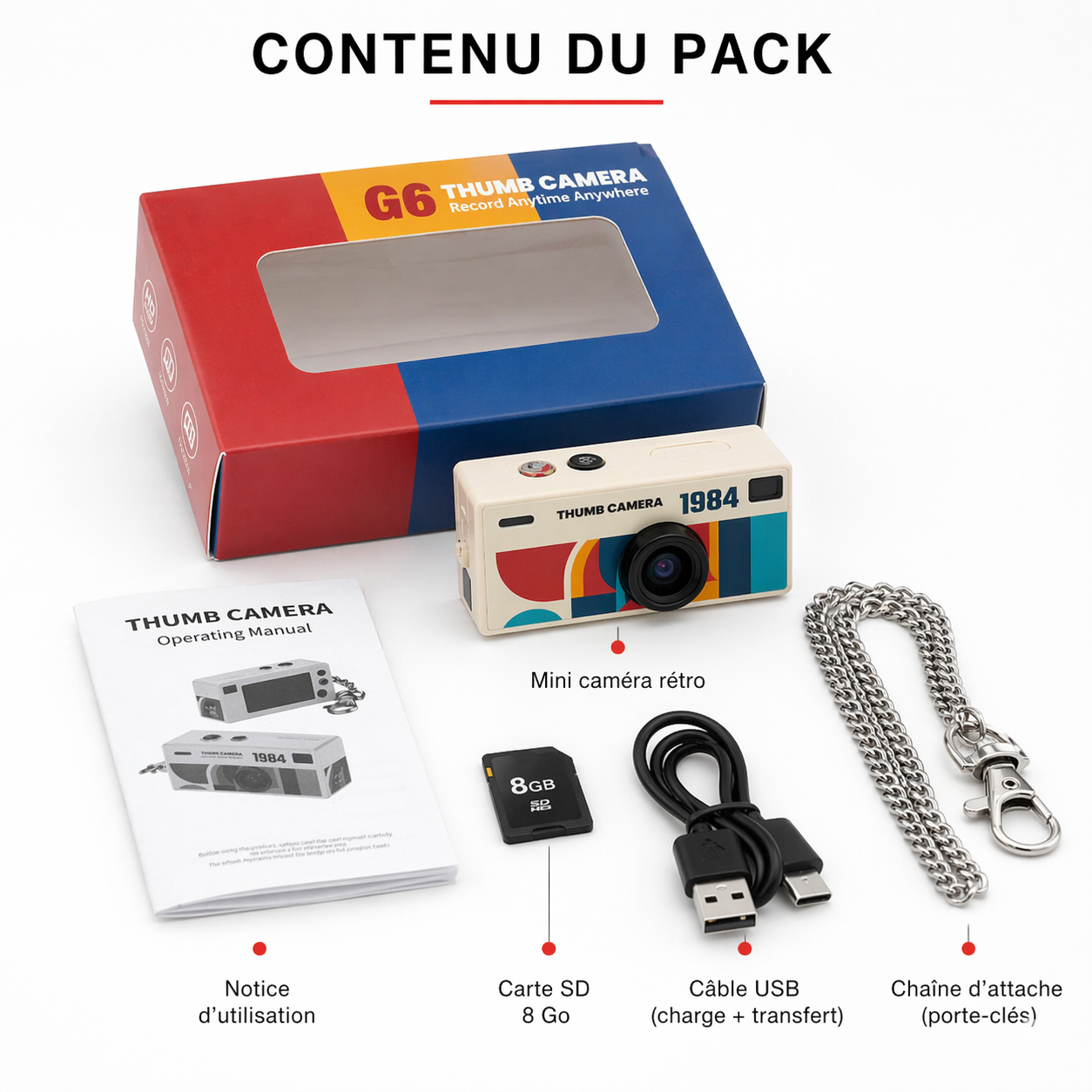 Mini Caméra Rétro 1080P – Appareil Photo Vintage Portable